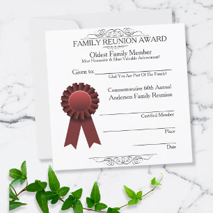 Red Ribbon Elegant Family Wiedersehen Awards Templ