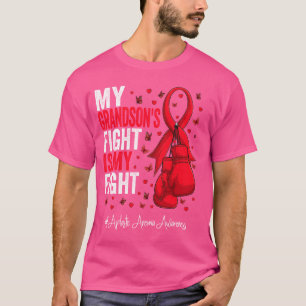 Red Ribbon Grandson Aplastic Anämie Bewusstsein T-Shirt