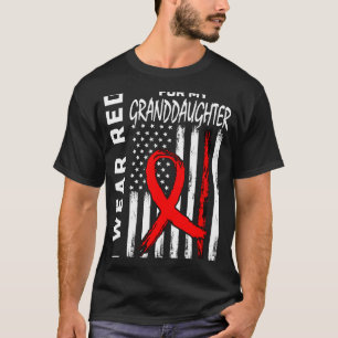 Red Ribbon Grandtochter Herzkrankheit Bewusstsein T-Shirt
