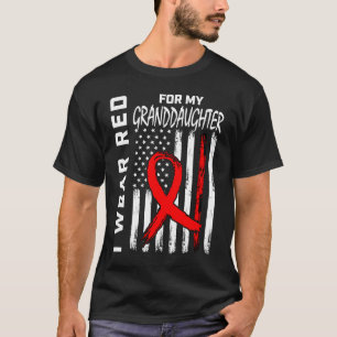 Red Ribbon Grandtochter Herzkrankheit Bewusstsein  T-Shirt