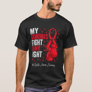 Red Ribbon Großmutter Aplastische Anämie Bewusstse T-Shirt