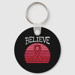 Red Ribbon HIV Aids Gehirnaneurysm Stroke Awarenes Schlüsselanhänger