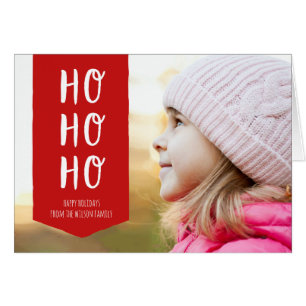 Red Ribbon Ho Ho Ho Happy Holidays Foto