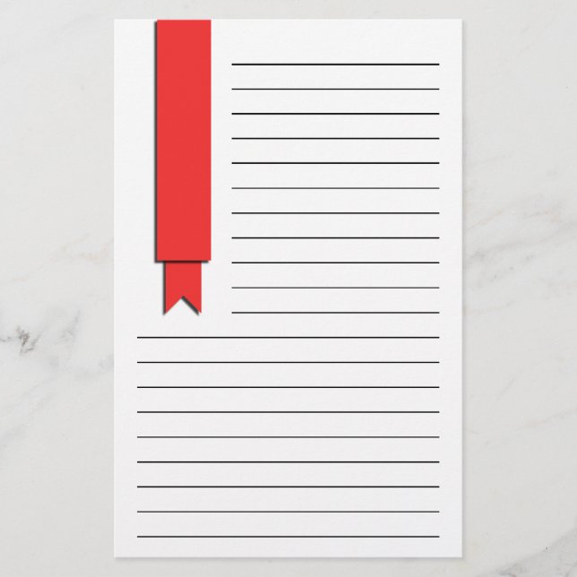 Red Ribbon Linde Briefpapier (Vorderseite)