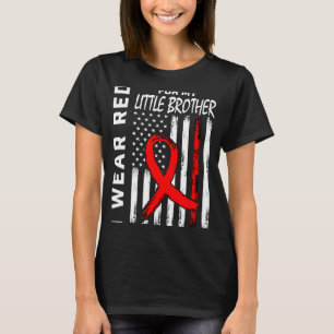 Red Ribbon Little Brother Heart Disease Awareness T-Shirt