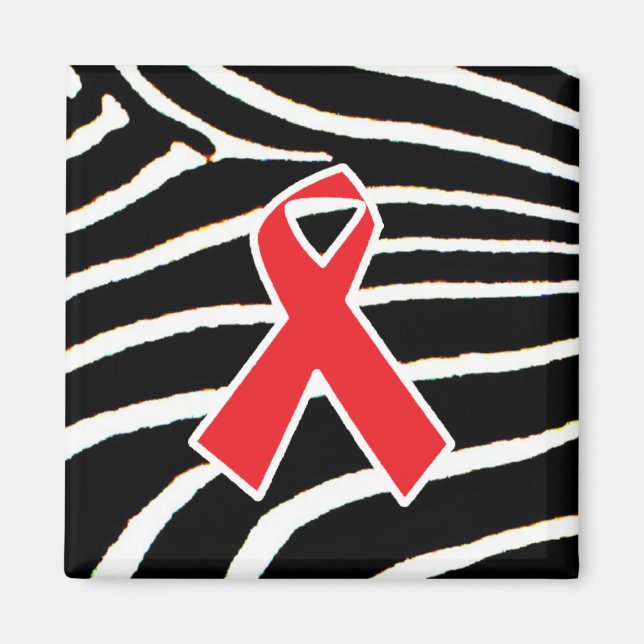 Red Ribbon Magnet (Vorne)