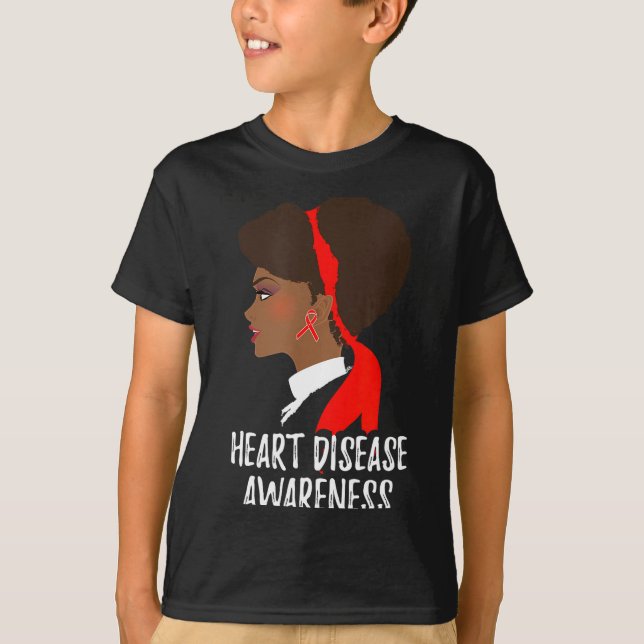 Red Ribbon Month _ National Heart Disease Awarenes T-Shirt (Vorderseite)