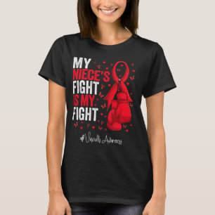 Red Ribbon Niece Vasculitis Bewusstsein T-Shirt