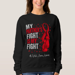 Red Ribbon Partner Aplastic Anämia Awareness Sweatshirt