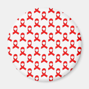 Red Ribbon Pattern Magnet