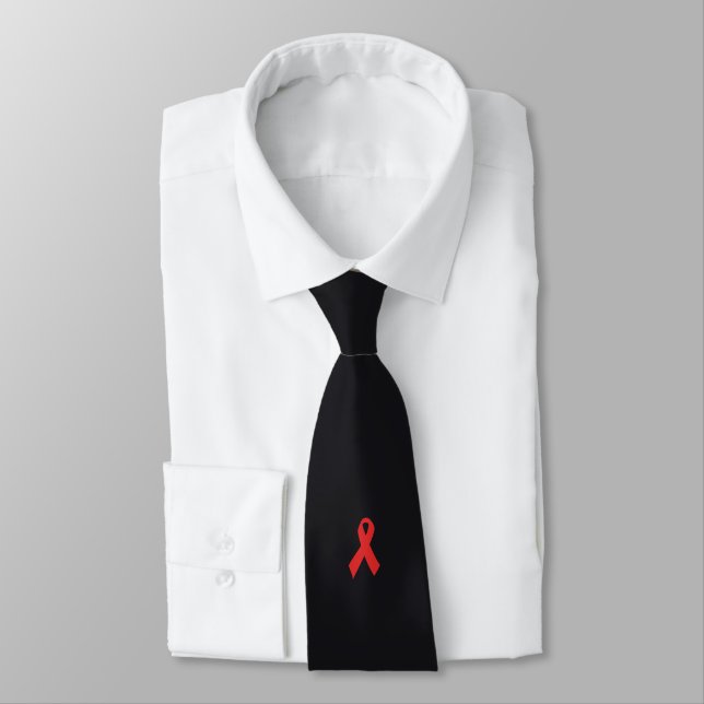 Red ribbon – Solidarity with HIV-positive Krawatte (Gebunden)