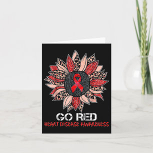 Red Ribbon Sonnenblumen Herzkrankheit Aufklärung M Karte