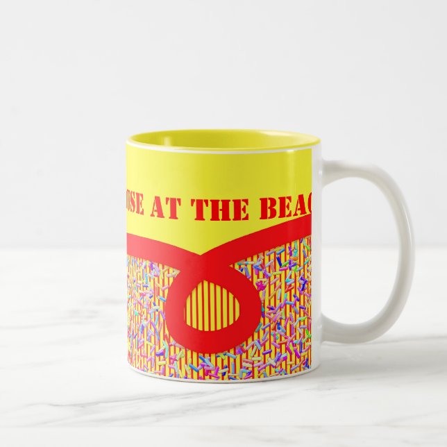 Red Ribbon und Candy Sprinkles Custom Tasse (Rechts)