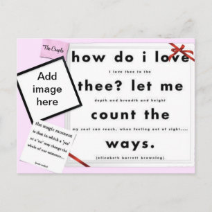 Red Ribbon, wie ich die Liebe Postkarte