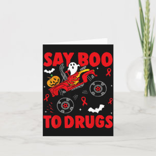 Red Ribbon Woche Bewusstsein Halloween Sag Boo zu Karte