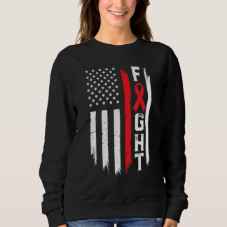 Red Ribbon World HIVAIDS Day Awareness Act Up Figh Sweatshirt