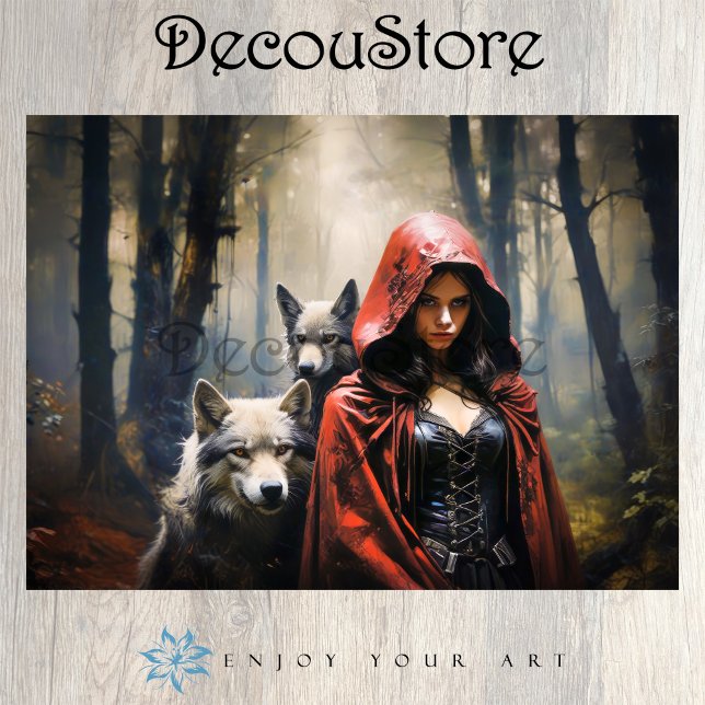 Red Riding Hood and the Silent Wolves Decoupage Seidenpapier (Von Creator hochgeladen)