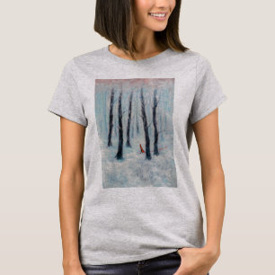 Red Riding Hood-Figur in einem Winterwald T-Shirt