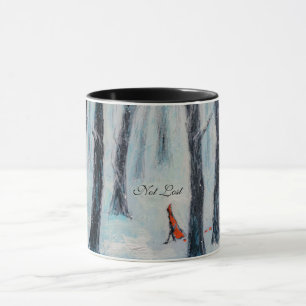 Red Riding Hood-Figur in einem Winterwald Tasse