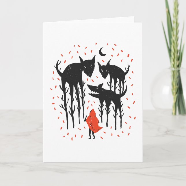 Red Riding Hood Karte (Vorderseite)