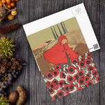 Red Riding Hood Picking Poppies Postkarte<br><div class="desc">Dieses süße Vintage-Bild hat ein kleines Mädchen gekleidet als Little Red Riding Hood in einem Feld picken roten Mohn Blume. Der Wolf ist im Hintergrund stehend. Sehen Sie in meinem Shop Art by MAR nach,  um Produkte mit diesem Design zu kombinieren.</div>