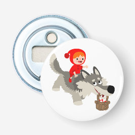 Red Riding Hood und The Wolf Button Flaschenöffner