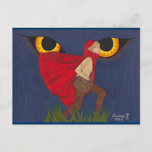 "Red Riding Hood" von Daedelys Postkarte (Vorderseite)
