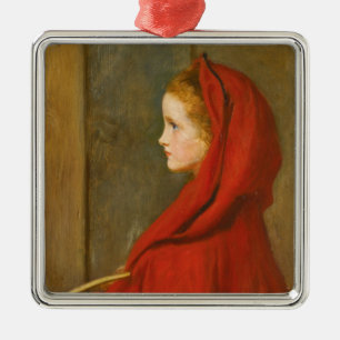 Red Riding Hood (von John Everett Millais) Ornament Aus Metall
