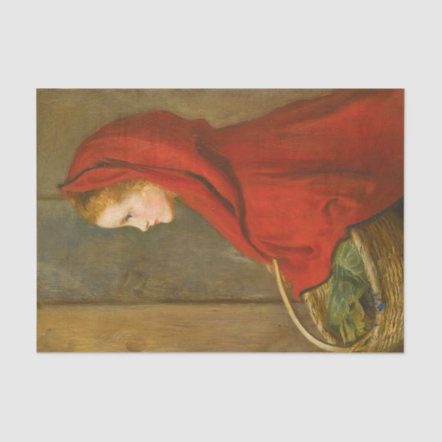 Red Riding Hood (von John Everett Millais) Seidenpapier (Vorderseite)