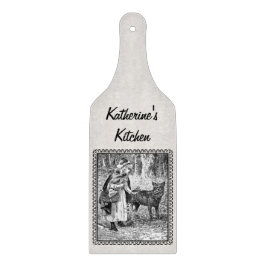 Red Riding Hood Wolf Schwarz-weiß Schneidebrett