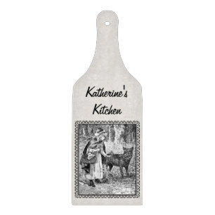 Red Riding Hood Wolf Schwarz-weiß Schneidebrett