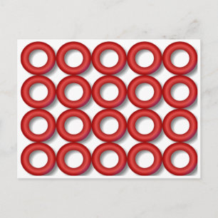 Red Rings Postcard Postkarte