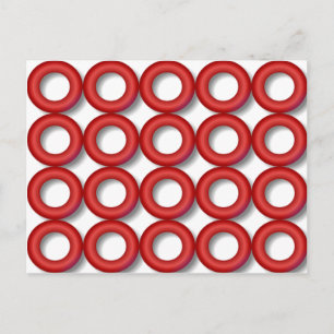 Red Rings Postkarte