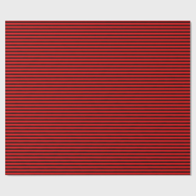 Red Ripple Wrapping Paper Geschenkpapier (Flach)