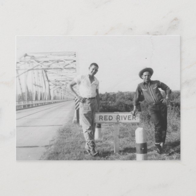 Red River Bridge Postkarte (Vorderseite)