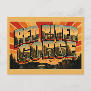 Red River Gorge KY Vintage Reise Kunst Postkarte