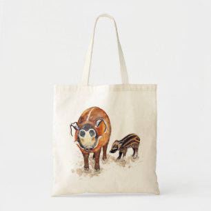Red River Hog Artwork Tote Bag Tragetasche