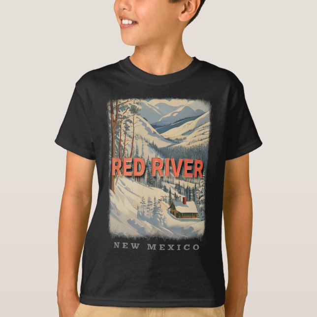 Red River New Mexico Nm Skiing Extravaganza Sd778 T-Shirt (Vorderseite)