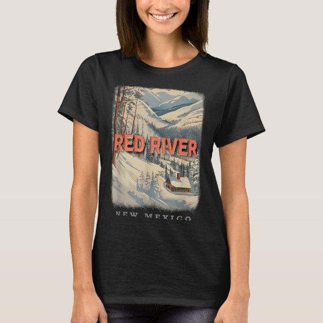 Red River New Mexico Nm Skiing Extravaganza Sd778 T-Shirt (Vorderseite)