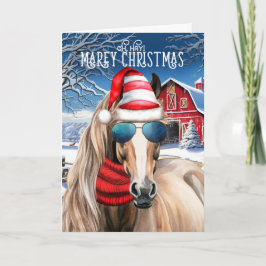 Red Roan Horse Funny MAREy Weihnachten