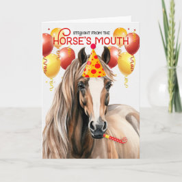 Red Roan Quarter Horse Funny Birthday Karte