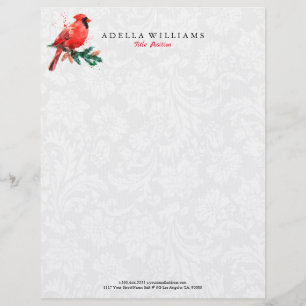 Red Robin Aquarellbild Briefbogen