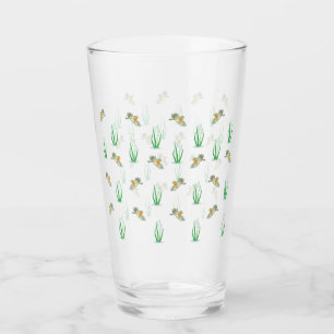Red Robin Birds and Snowdropps Federmuster Glas