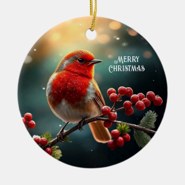 Red Robin Christmas Holiday Ornament (Vorne)