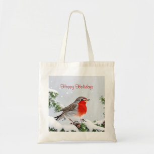 Red Robin Holiday Weihnachts Tote Tag Tragetasche