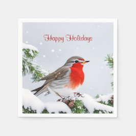 Red Robin Holiday Weihnachtsbuch Napkin Serviette