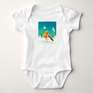Red Robin und Schneeverfahren Baby Strampler