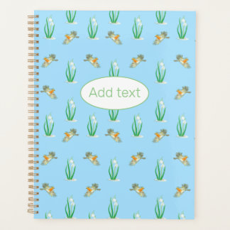 Red Robins and Snowdrops Spring Pattern Planer