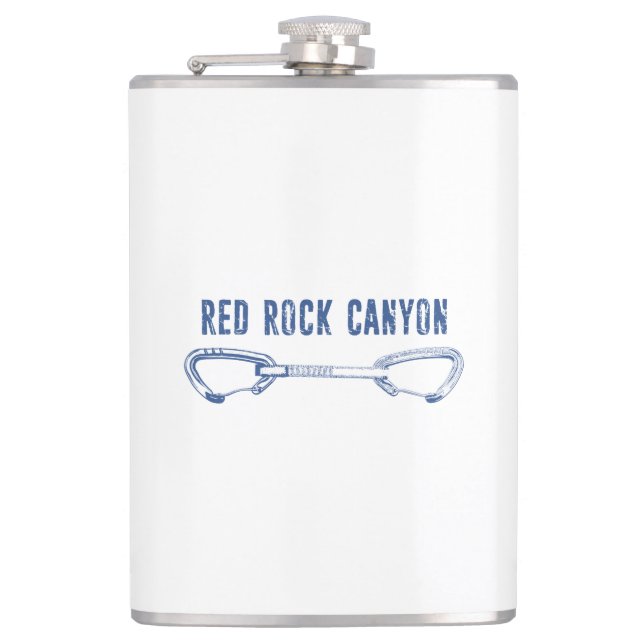 Red Rock Canyon Klettern Schnellziehen Flachmann (Vorderseite)