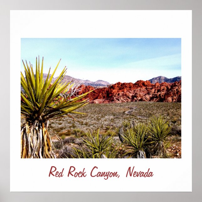 Red Rock Canyon, Las Vegas Wüstenlandschaft Poster (Vorne)